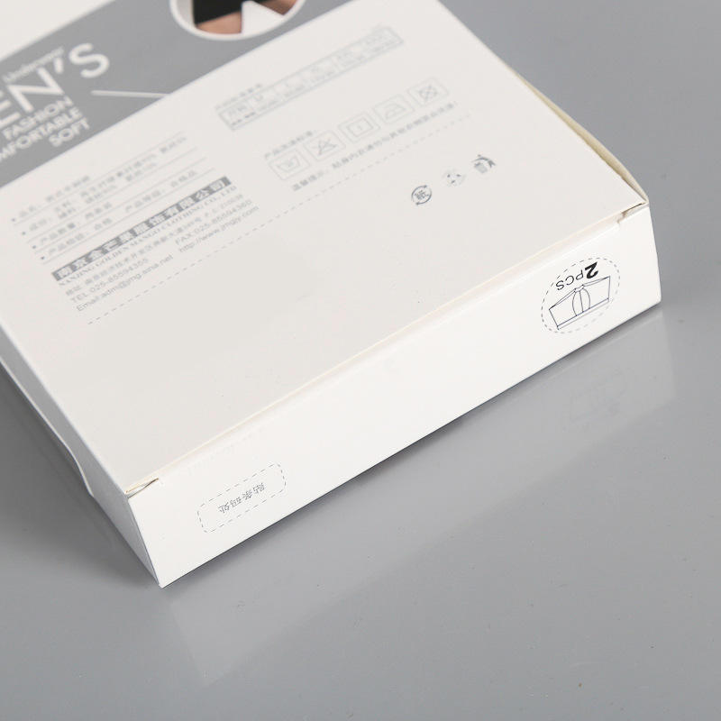 Recyclable Paper Material Custom Logo Packaging Boxes for Mens Underwear Briefs