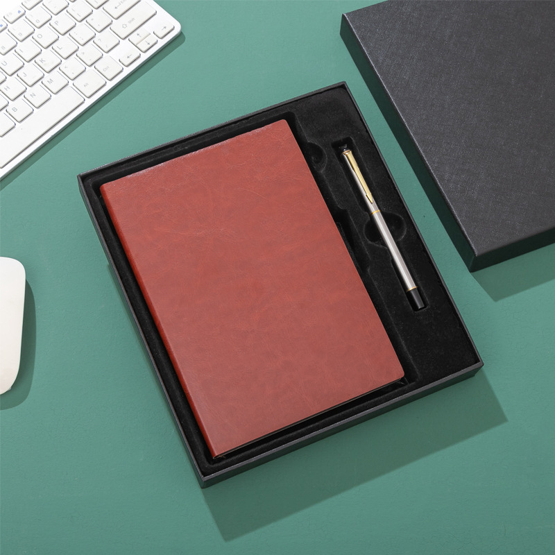 Corporate Gift Set Thermal Binding Notebook with 100 Inner Sheets and Customized Logo