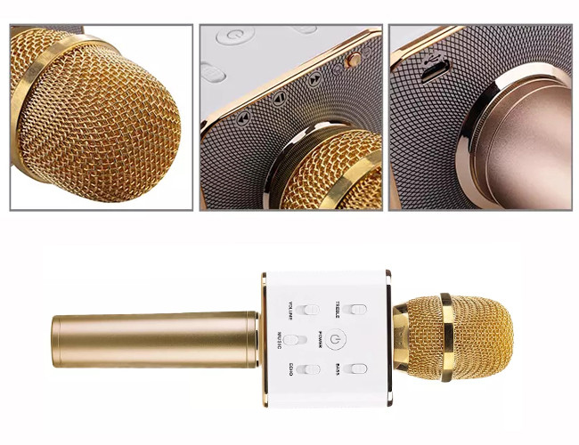 Smart Bluetooth KTV Microphone Player Handheld Rechargeable Type For Karaoke
