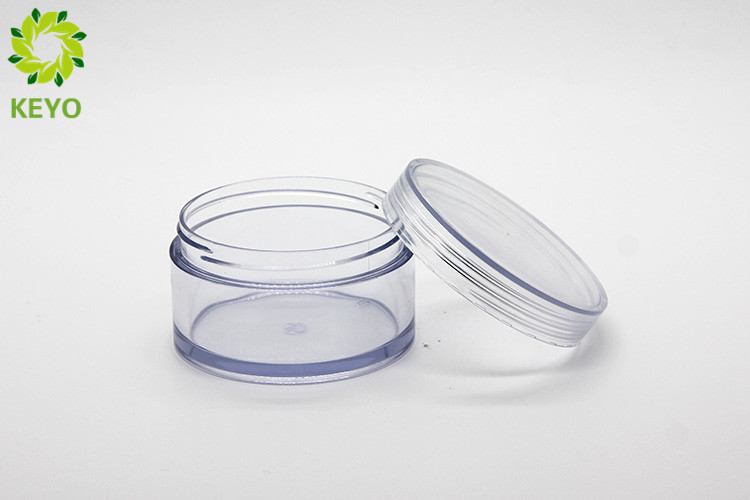 Round Thick Wall Body Butter Jars 100g Clear AS Plastic Material Made