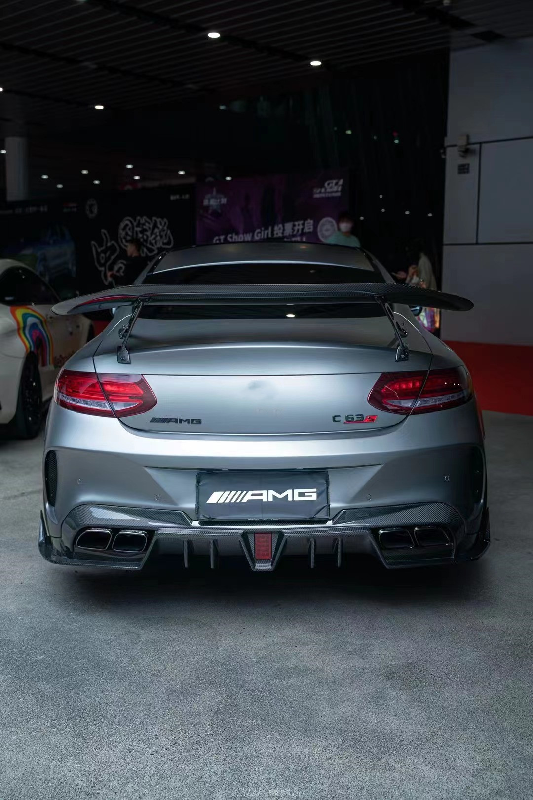 Auto Parts for Mercedes C63 Coupe Carbon Fiber Spoiler W205 C63 C63S Upgraded IMP-style GT Tail Spoiler