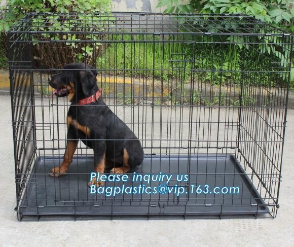 Commercial Stainless Steel Metal kennel Mesh Pet Dog Cage, Heavy duty Metal Welded Dog cage, Full Size Outdoor Kennel Co