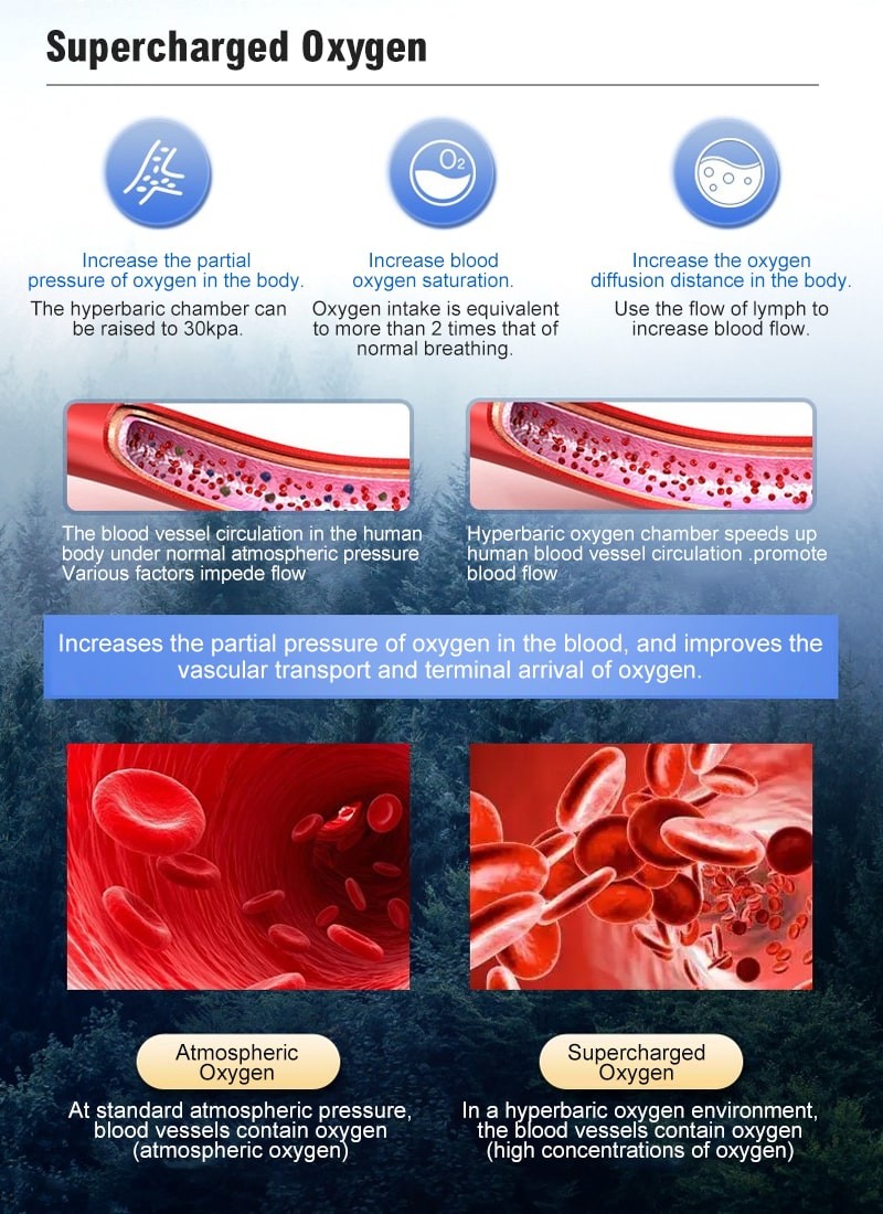 Promoting Cardiovascular Health Soft Hyperbaric Chamber Micro Pressure Seated Single Room