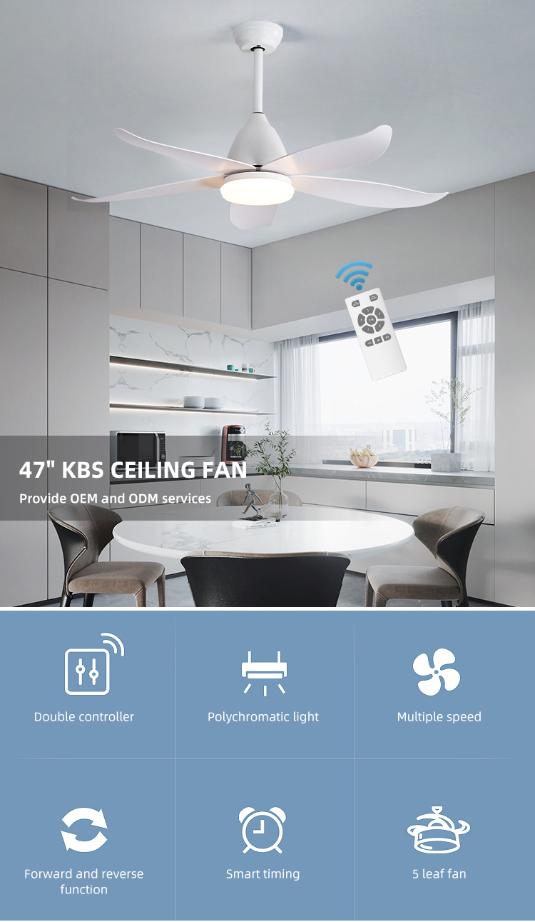 2000LM 47 Inch ABS Blade Ceiling Fan