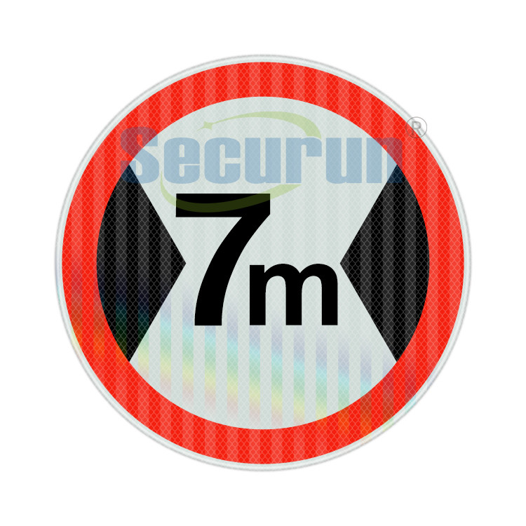 EGP Reflective Restriction Width Limit Road Sign Customized 600mm