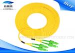 Outdoor IEC 60794 Patch Cord Optical Fiber , Yellow Paintcoat St Lc Fiber Patch
