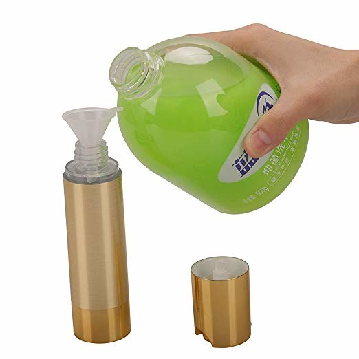UV Technical Small Gold Airless Pump Bottles 15ml 30ml 50ml