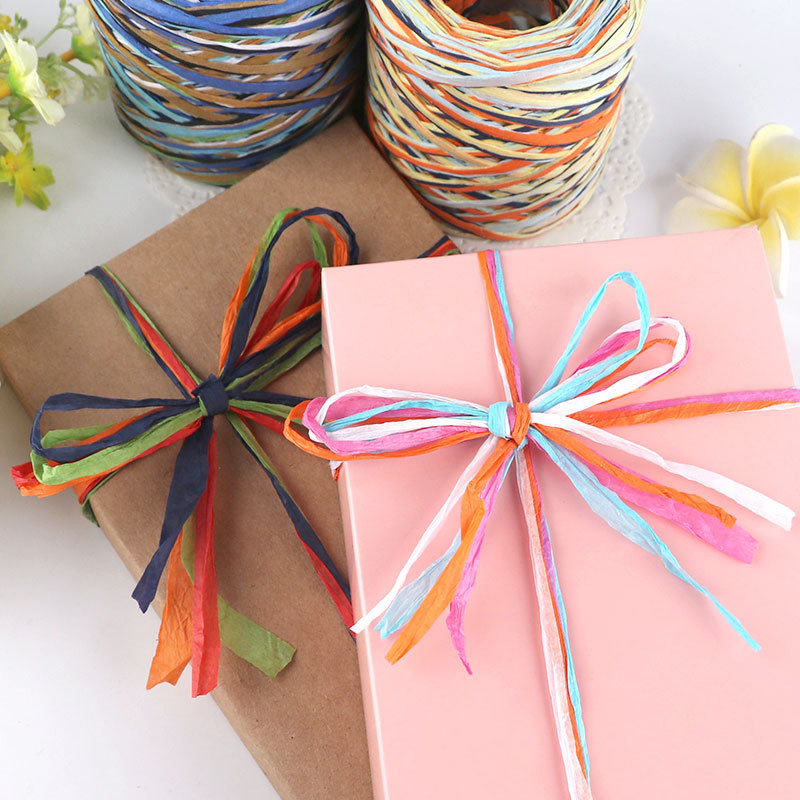 Craft Paper Rope Diy Raffia 100m Christmas Braided Paper Rope