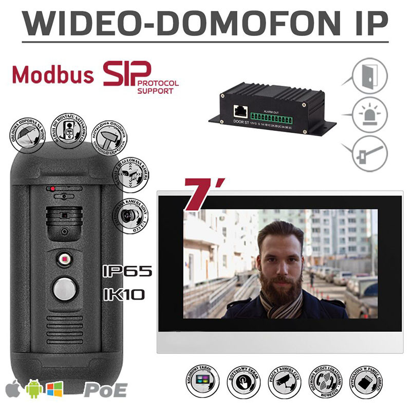 8GB SD Card Onvif 25 Fps IP Video Intercom