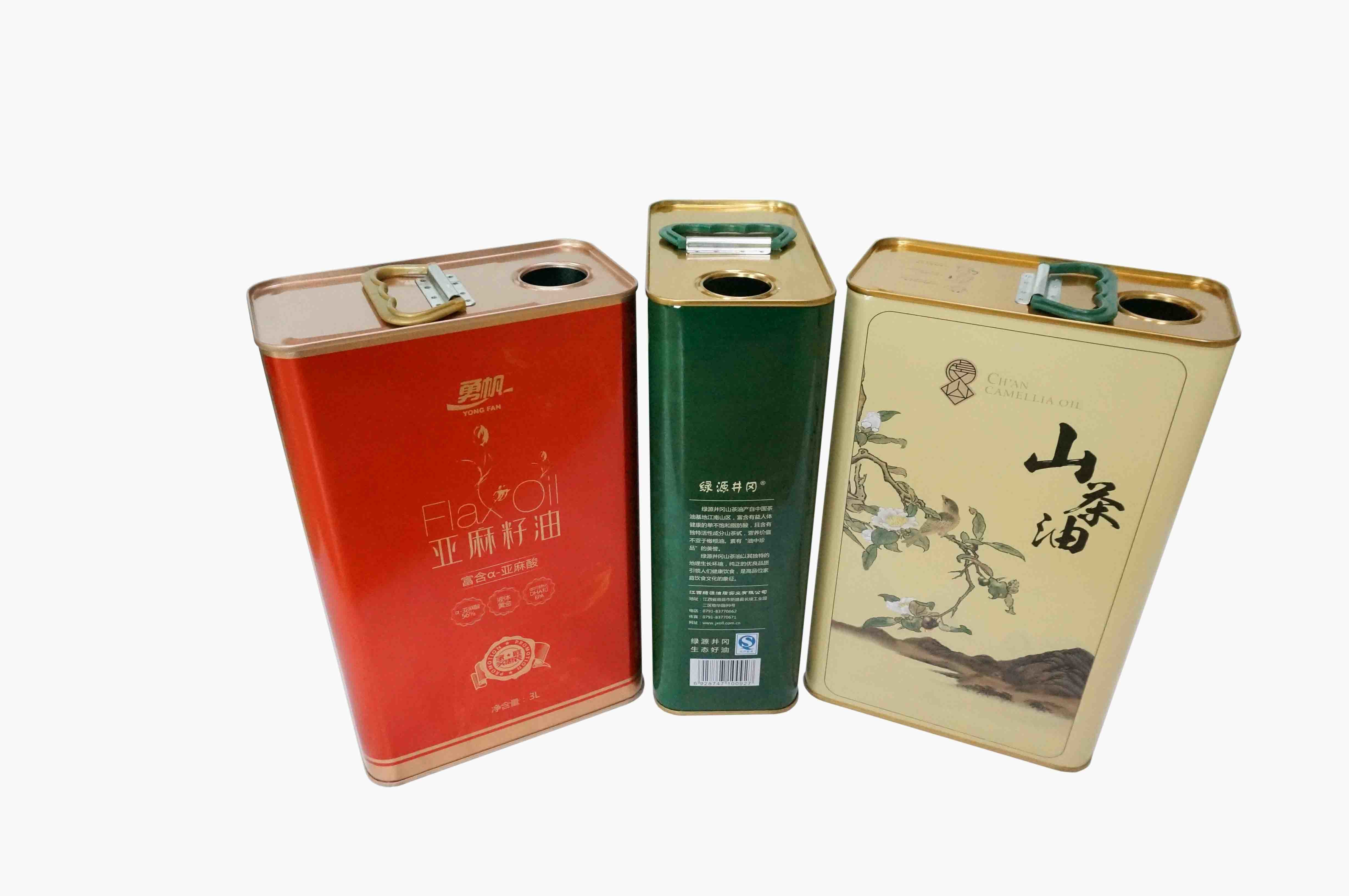1.5L Olive Oil Tin Cans Food Grade ISO9001 Printed Tin Containers