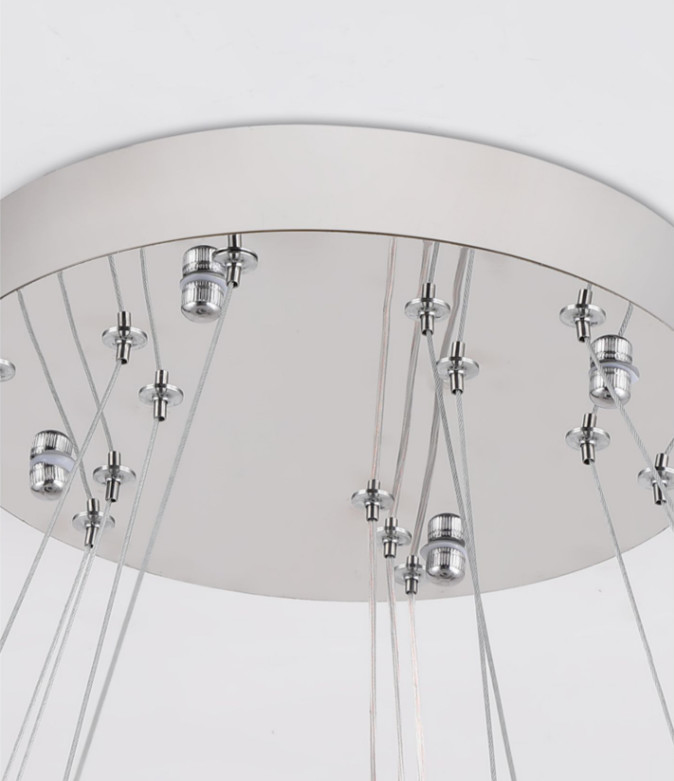 Multilayer High End Foyer Large Foyer Chandeliers Vertical Ring Pendant Light Rustproof