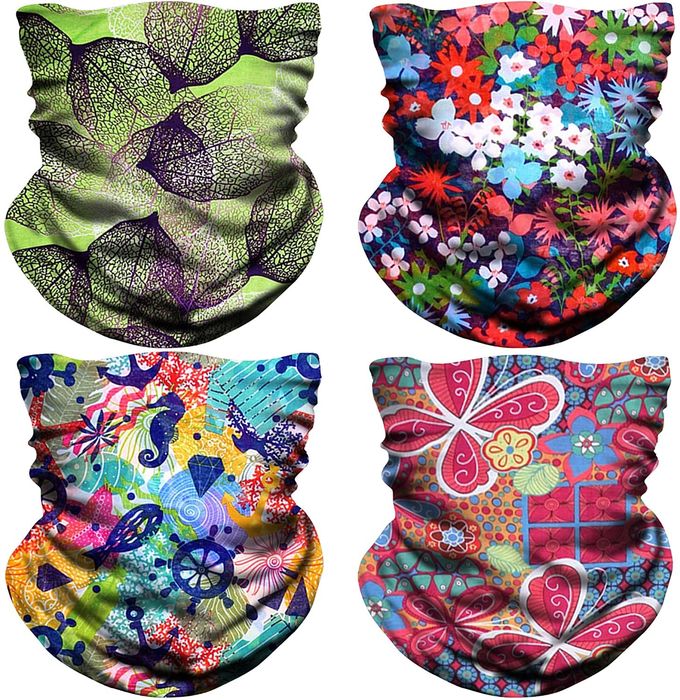 Custom Logo Printed Silk Tubular Face Cover Bandana