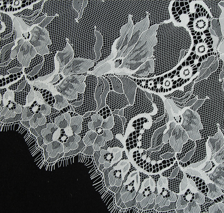 Green Environmental Protection Eyelash Lace Fabric for Wedding Dress