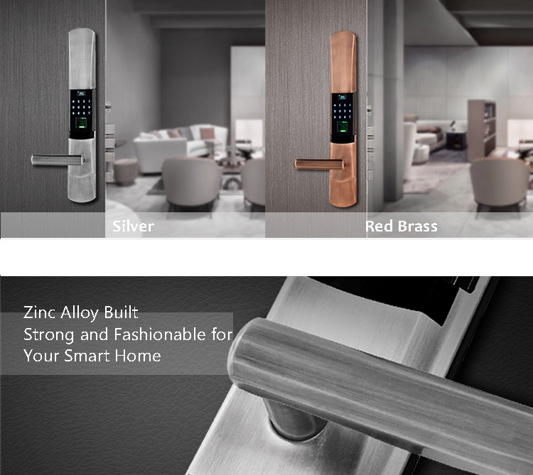 Zinc Alloy Digital Keyless Entry Door Locks , SJ6061 Electronic Security Locks