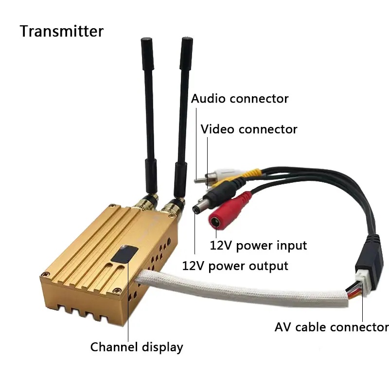 1.2Ghz 8W Drone Video Link Dula Antennas Long Range Video Transmission