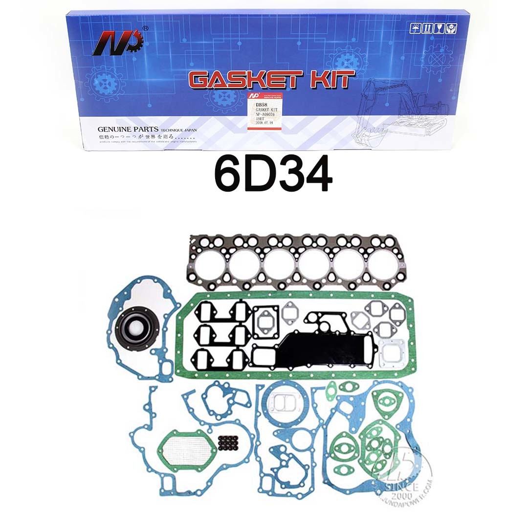 Mitsubishi Excavator Engine Parts S4K S6K 6D34 6D22 6D31 Overhaul Gasket Kit