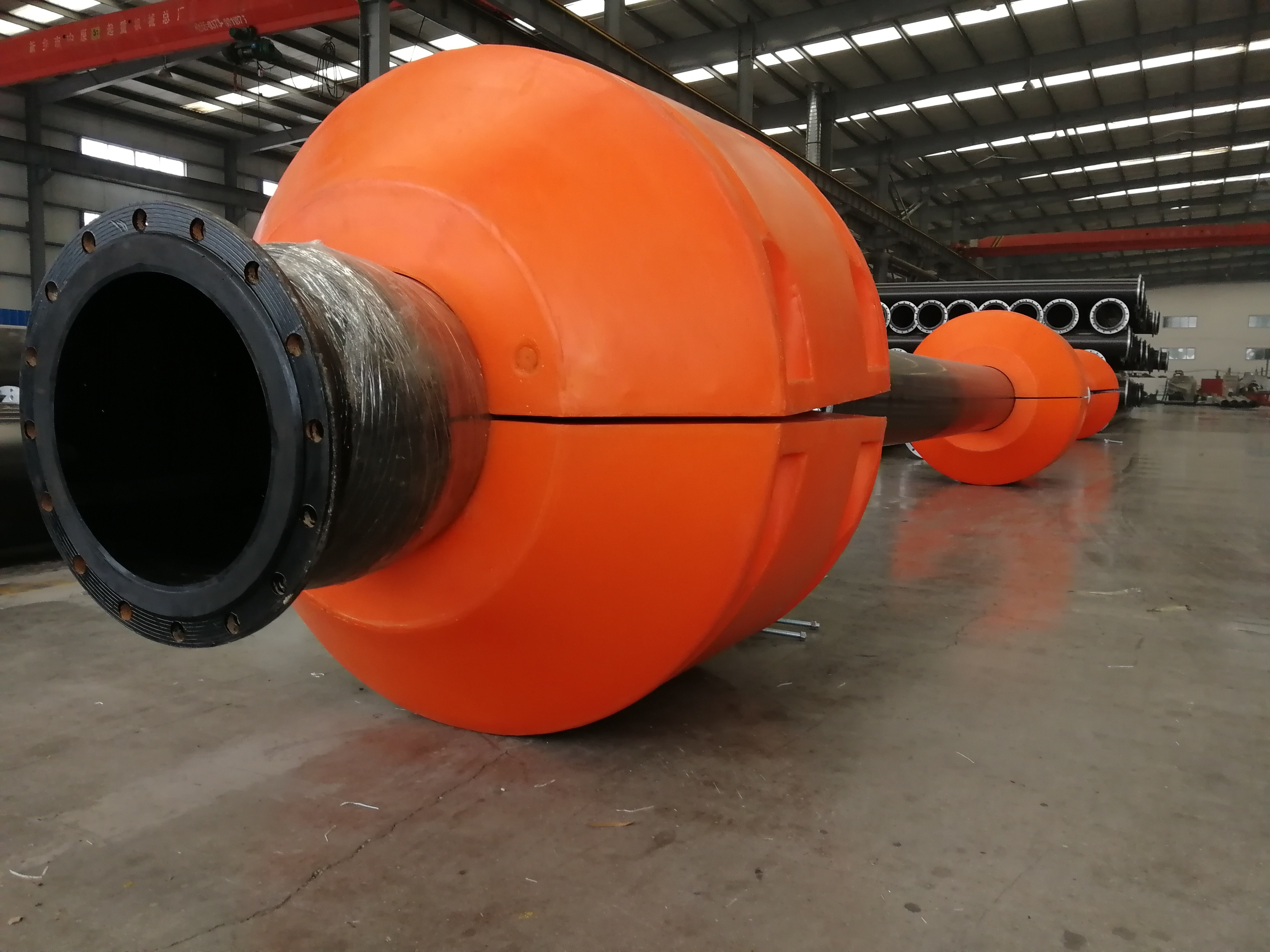 Custom Length Orange Or Yellow Polyethylene Pipe Floaters With UV Resistance