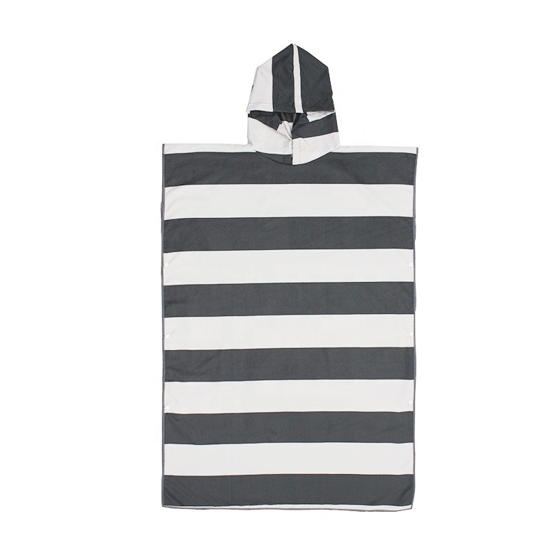 Custom Logo Swimming Poncho Adults Towelling Beach Changing Robe