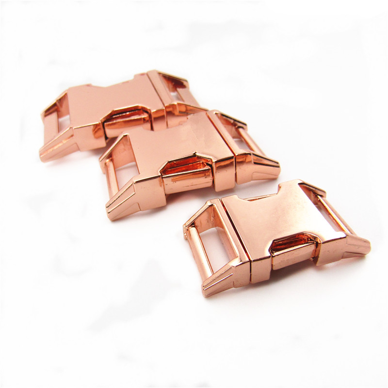 15mm 20mm 25mm zinc alloy Side Release Curved Buckle for Dog Cat Collar Buckles Accessories