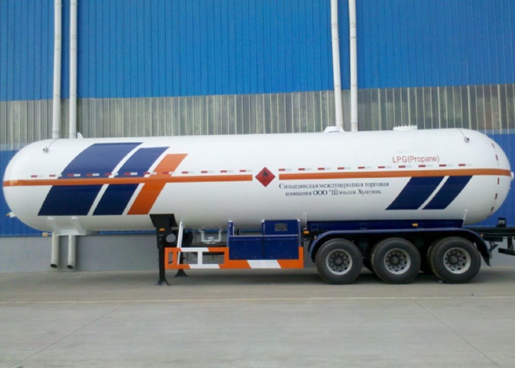 3 Axles 58000L Liquefied Petroleum Gas Lorry Tanker Semi Trailer