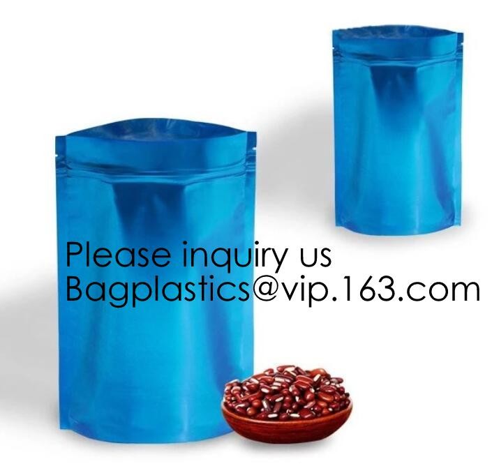 Heat Seal Flat Pocket Mylar Foil Open Top Packaging Bags Coffee Tea Food Storage Aluminum Foil Vacuum Pouch Bag bagease