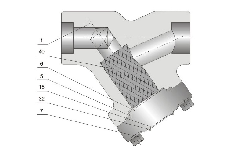Forged Y Type Strainer Drawing