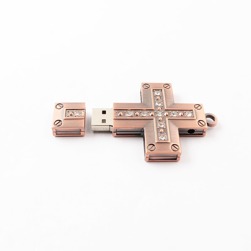 128gb Crystal Usb Flash Drive Bulk Cruciform Necklace Shaped For Christmas Or Holiday