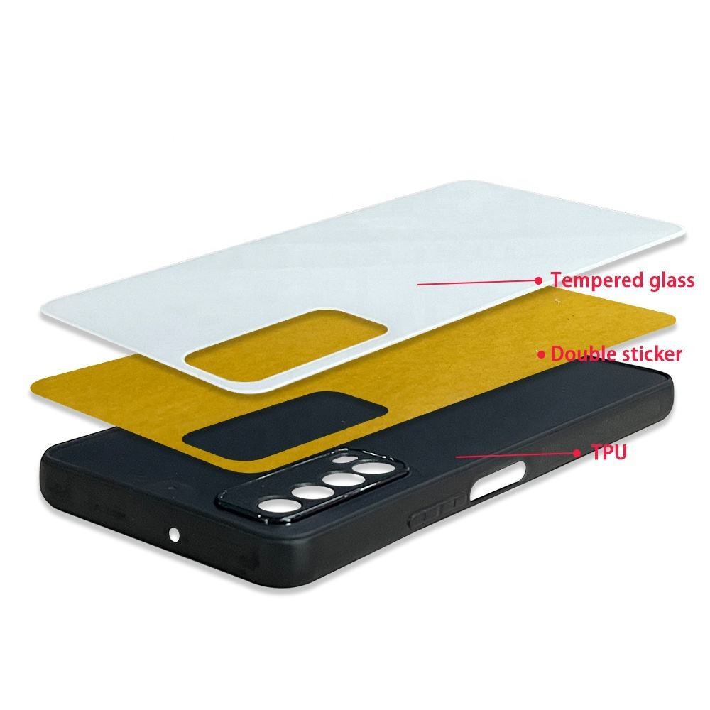 Slim Design Sublimation Blank Glass phone case 2D Shockproof