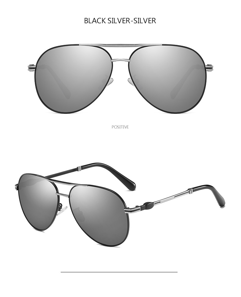 Memory Mens Metal Frame Sunglasses Spring Leg Fashion Polarized