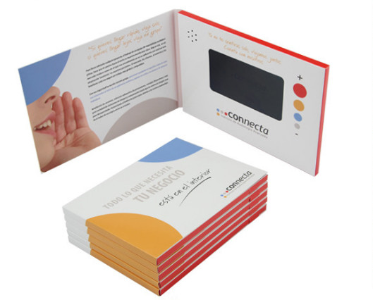 4.3 inch LCD video flyer,customized print video plus print invitation card