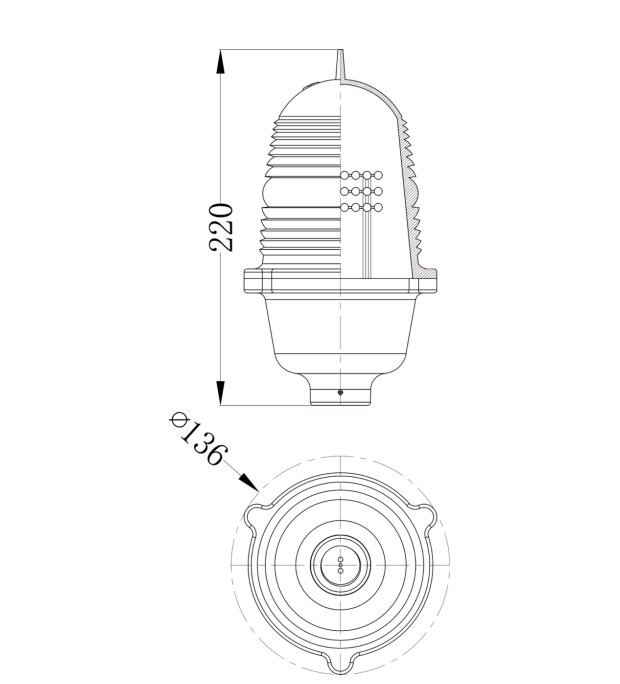 IP67 FAA L810 AC220V LED Aviation Obstruction Light