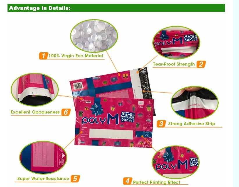 Full Printing PE/PP self adhesive packing list envelope/Plastic Self-adhesive Bag