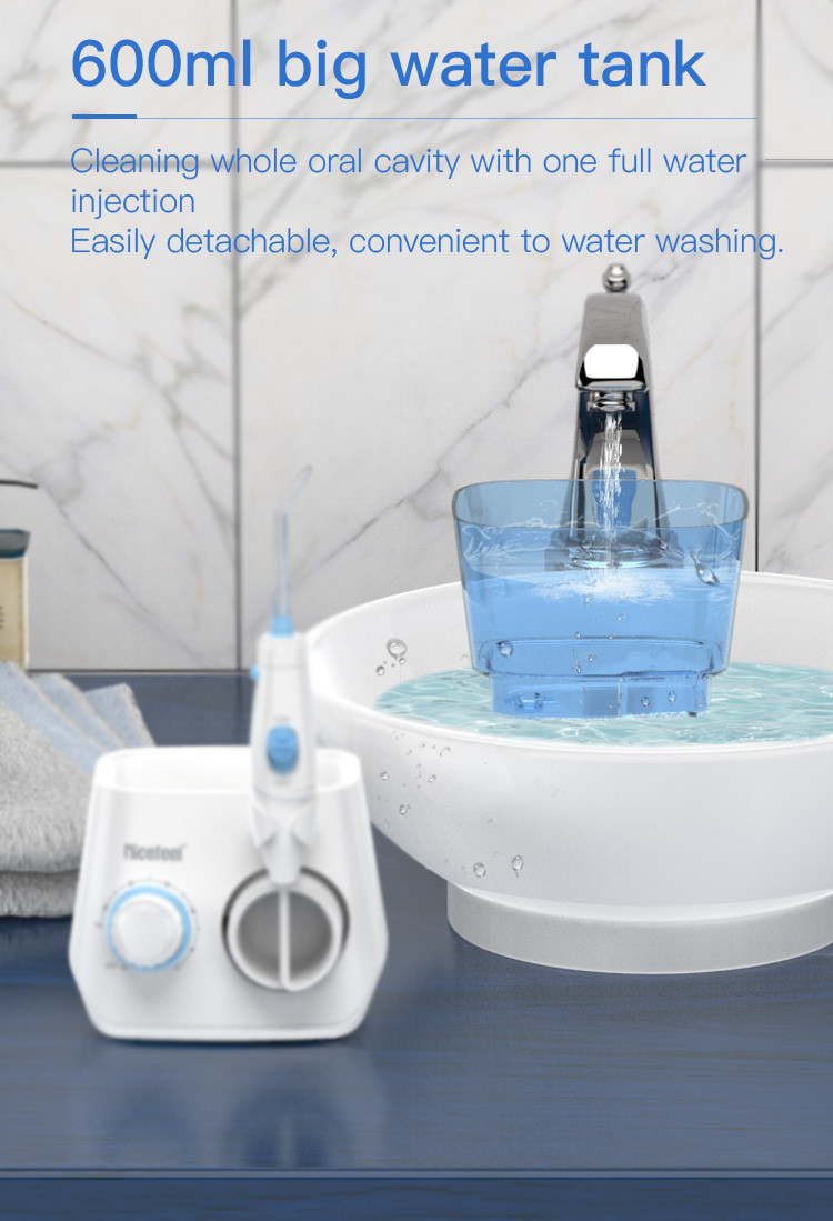 OEM / ODM 600ml Countertop Oral Irrigator Teeth Whitening Cleaning