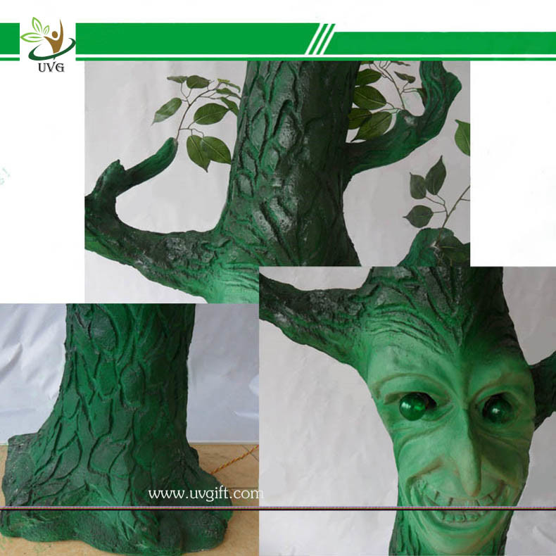 UVG 6ft tall fake cheap halloween tree with LED lights for party games background decoration