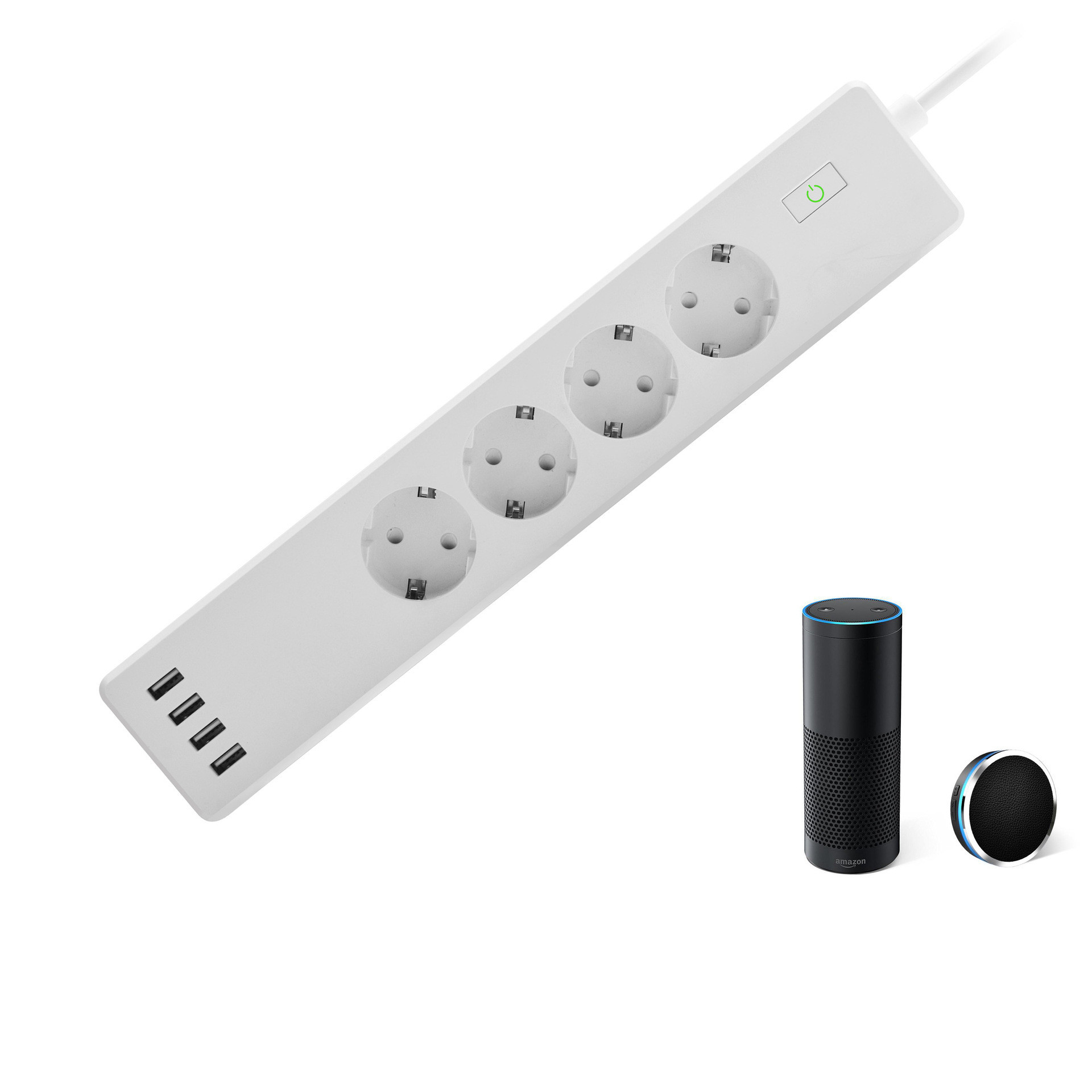 Power Strip 4 EU Smart Wifi Socket Plug 4 USB Tuya Voice Control With Alexa Google Home