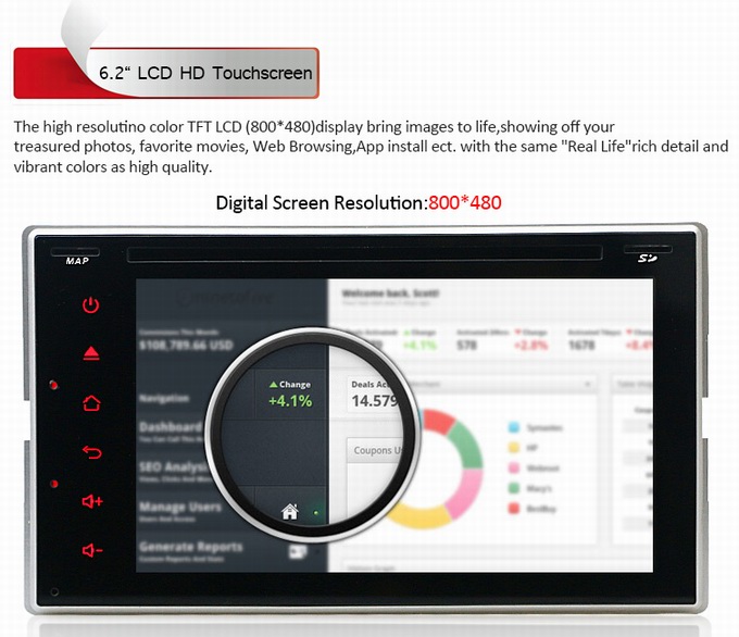 Ouchuangbo Auto GPS Navigation for Honda Everus /Odyssey /Fit /CRV /City Android 4.4 DVD Radio 3G Wifi OCB-3823C