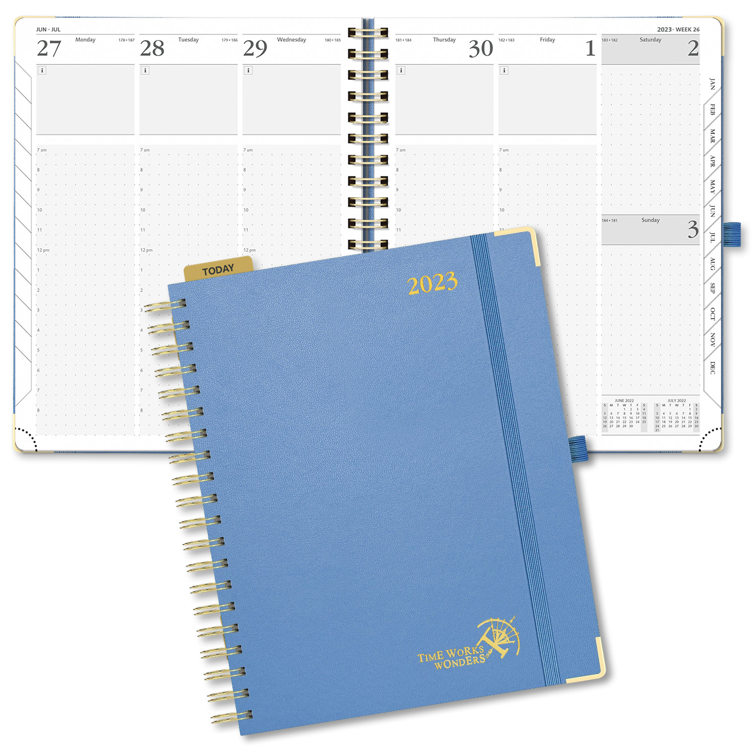 ODM Hardcover 2023 Weekly Planner Custom Daily Weekly Schedule Monthly Tabs