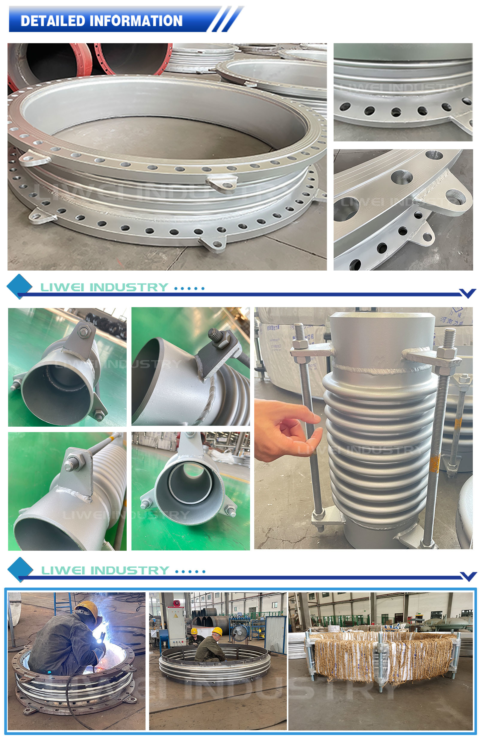 Carbon Steel Corrugated Compensator Flange Expansion Joint Bellows Expansion Joint Axial Type Hose