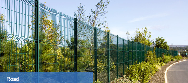 Galvanized V Shaped 4.5mm Triangle Fence Panel 3d Welded Wire Fence 1030mm