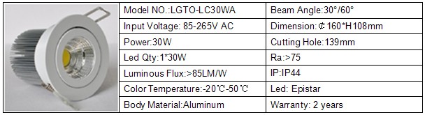new style 30W COB led ceiling light