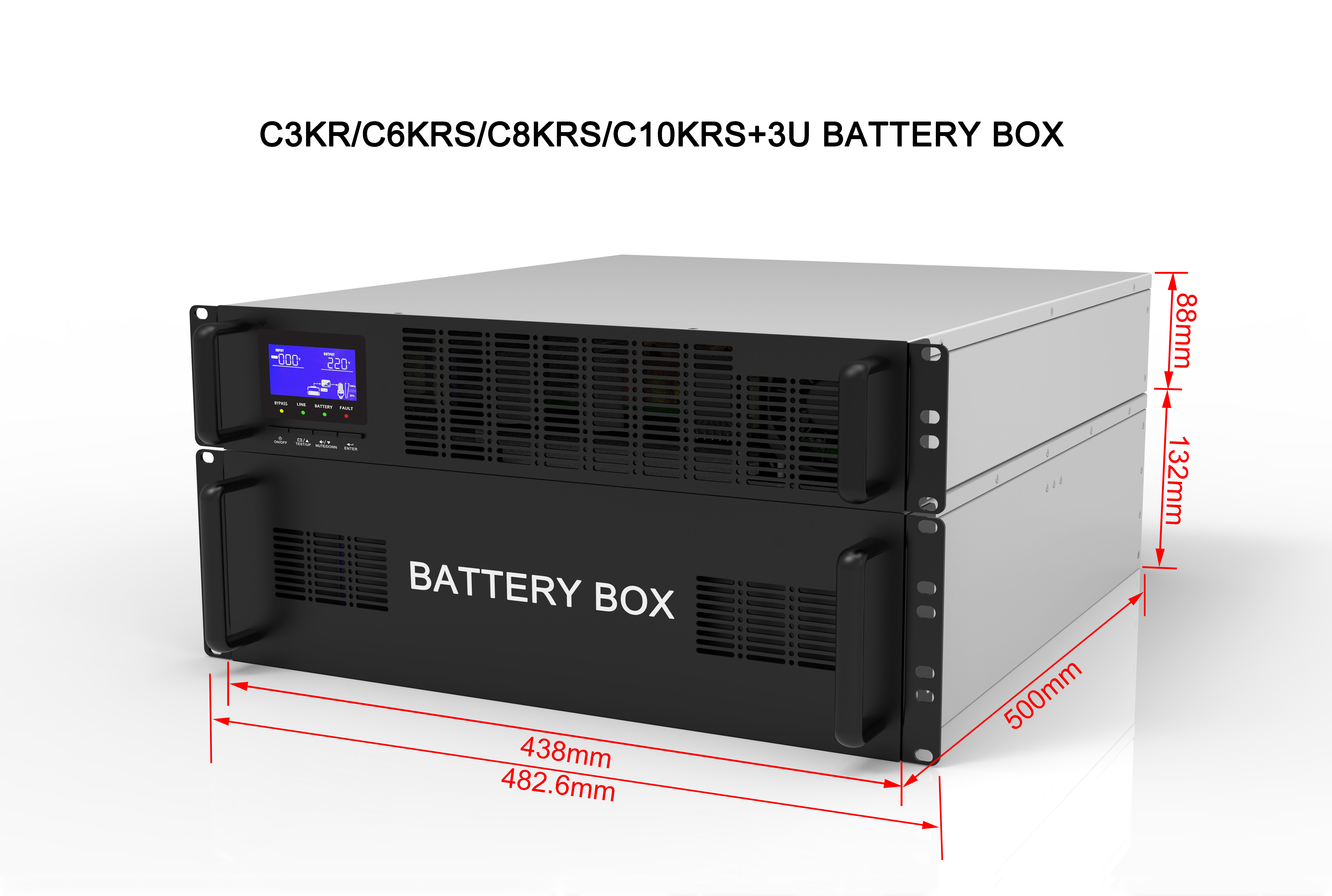 220V 1800w 2000va Rack Mount Battery Backup 19 Inch Systems