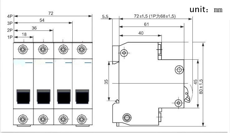 MIni circuit breaker pv system DC Manufacture dc mcb