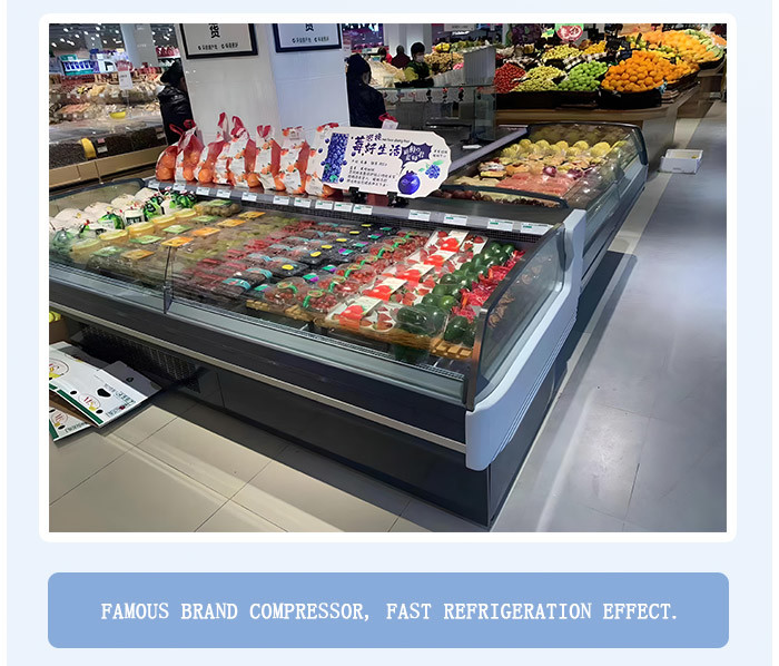 Fresh Meat Display Freezer No Door Food Cooler Refrigerator Showcase