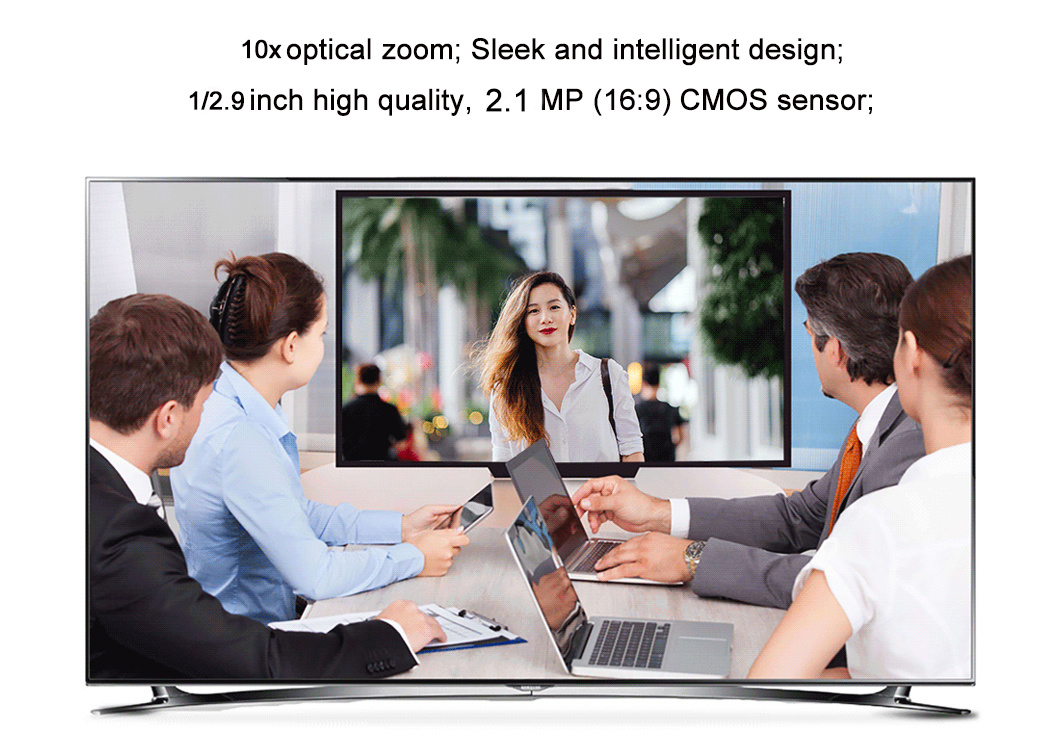 10X Optical Zoom Full HD 1080P Video Conference Camera USB/HDMI/SDI Video Conference Camera for Smartboard