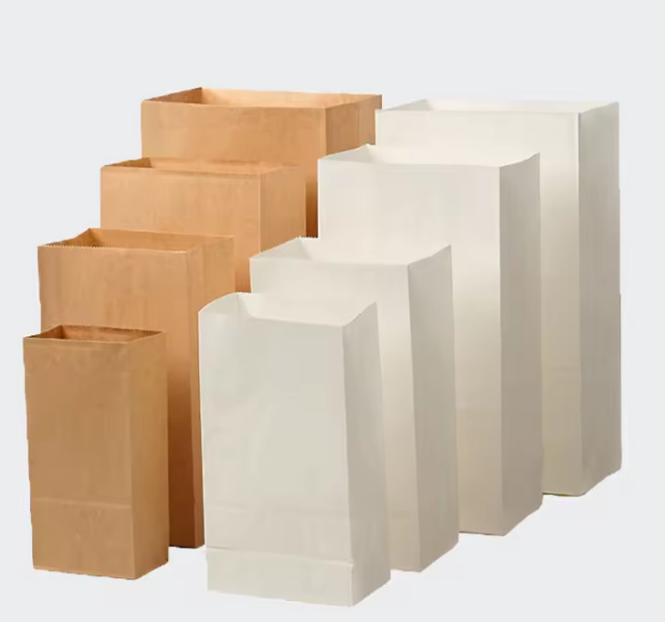 40gms-150gms Square Bottom Kraft Bag Packaging Kraft Food Bags Oil Proof