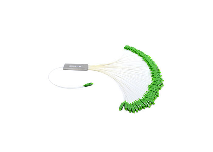 1x64 Fiber Optic PLC Splitter Mini Type Low Insertion Loss Steel Tube Structure