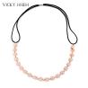 Buy cheap VICKY.HSIEH Rose Gold Tone Filigree Flower Metal Elastic Headband from wholesalers