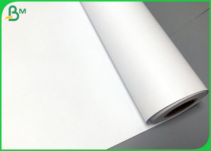White Rollo Garment Cutting Plotter Paper 50gsm 60gsm With 160cm / 180cm Width