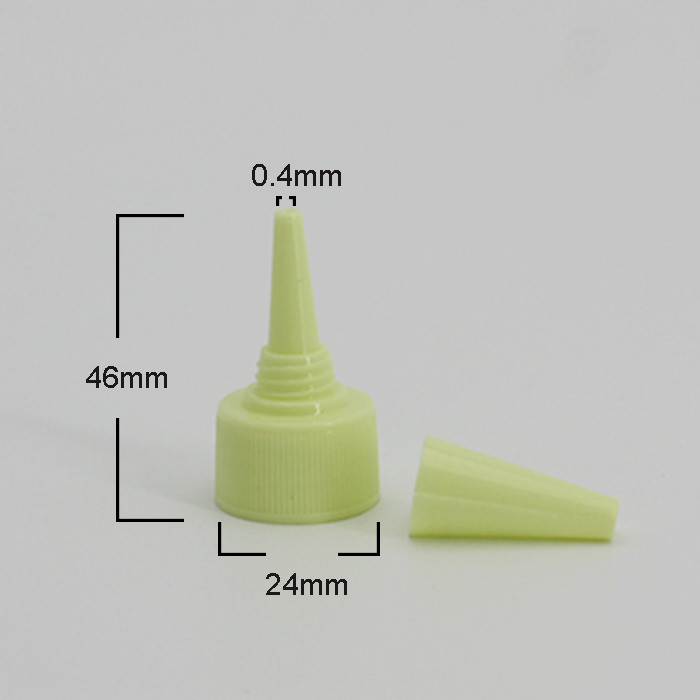 Plastic Light Green Packaging Bottle 24mm Flip Top Cap