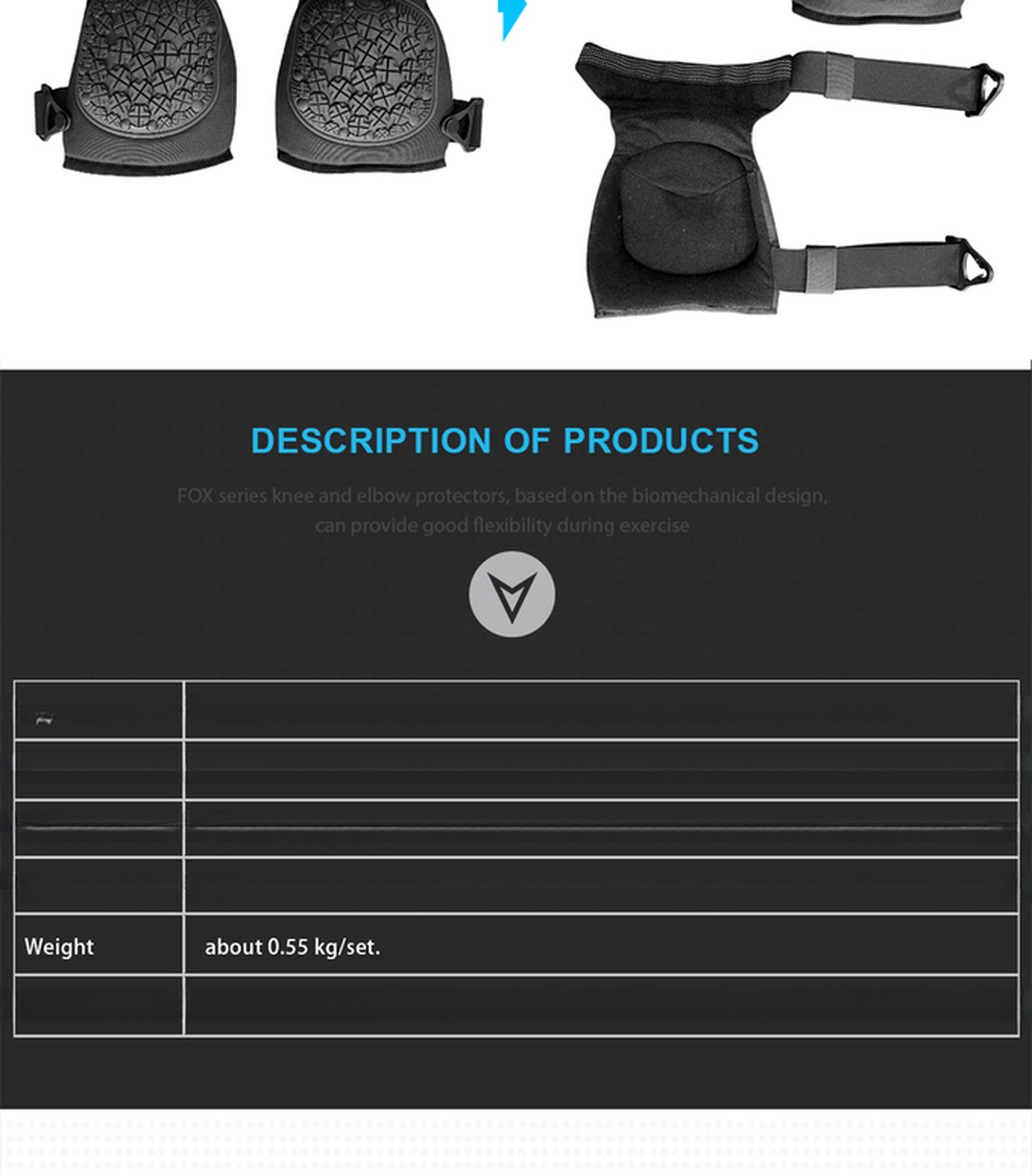 Hard Shell TPR Knee Elbow Pads for Design and Protection Function Basic Protection